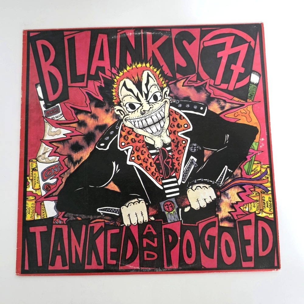 Blanks 77 - Tanked And Pogoed (Vinyl LP, 1997) Radical Records w/Insert - Punk